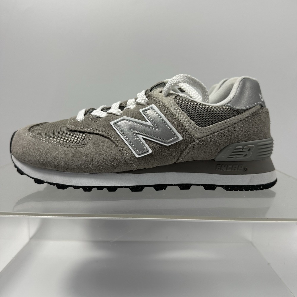 New Balance 574 Grey White Sneaker Shoes WL574EVG Women's Size 7 B